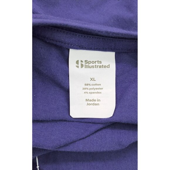 Sports Illustrated Basics SI Muscle T-Shirt Mens XL Purple Stretch Soft Touch - Picture 4 of 6